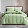 Sage Twin Box Stitch Microfiber Down Alternative Comforter