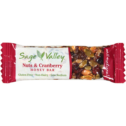 Sage Valley Nut & Cranberry Honey Bar, 1.4 oz, (Pack of 12) - image 1 of 1