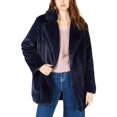 thumbnail image 1 of Sage Womens Winter Warm Faux Fur Coat Navy M, 1 of 1