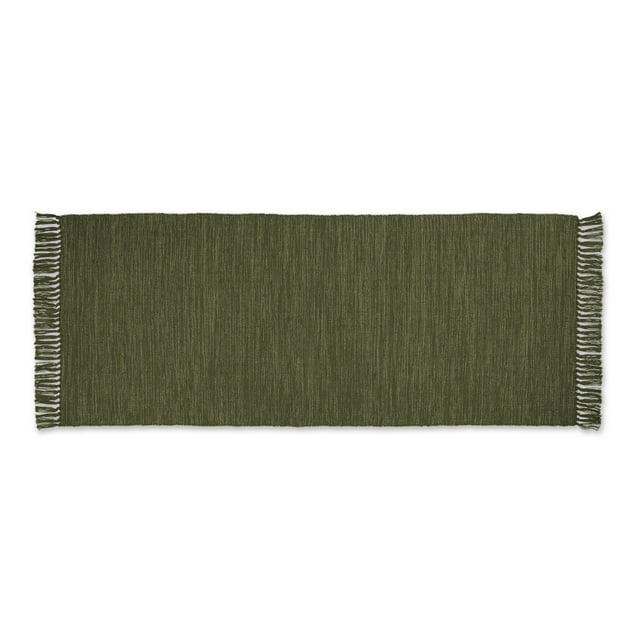 Sage and Off White 2-Tone Ribbed Rug 2 Ft 6 in x 6Ft