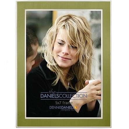 Sage green metal overlay contemporary design by Dennis Daniels - 5x7