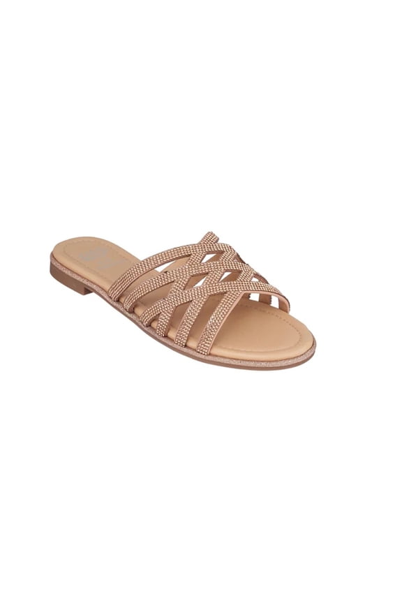 Women's Sage Flat Slide Sandals Rose Gold Size 9.5