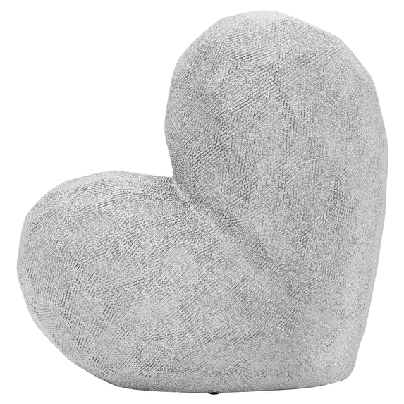 Sagebrook Home 11" Scratched Heart Decor, Silver