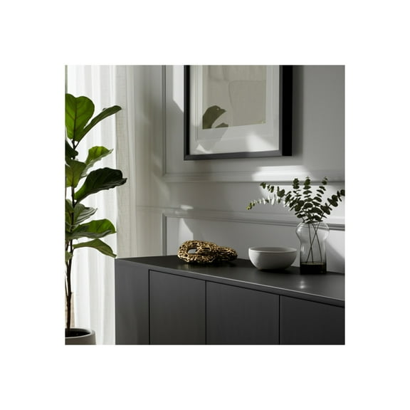 Modern Decorative Metal Chain Sculpture - Abstract Aluminum Accent Decor for Home, Office, Bedroom, Living Room - Contemporary Tabletop Ornament - 4" Gold