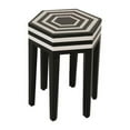 thumbnail image 1 of Sagebrook Home 18368 21 in. Mango Wood Hexagon Side Table, White, 1 of 1