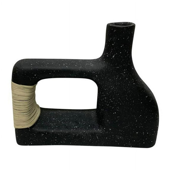 Sagebrook Home 18902-01 10 in. Ecomix Trendy Vase, Black
