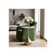 thumbnail image 1 of Marble Accent End Table for Home Decor - Decorative Small Table Stand for Bedroom Night Stand, Bedside, and Living Room Decor - Modern Side or Drink Table for Small Spaces - 20", White & Gold, 1 of 9