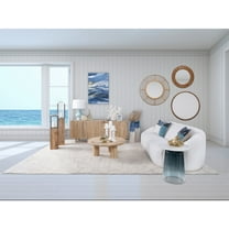 Sagebrook Home, 24"Lx1" Diameter Beads, Glass Beaded Garland With Tassel, Blue