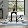 thumbnail image 1 of Sagebrook Home 41" Brown Metal & Wood Table Set with Attached Folding Chairs - A Stylish Space-Saving Duo for Any Room., 1 of 7