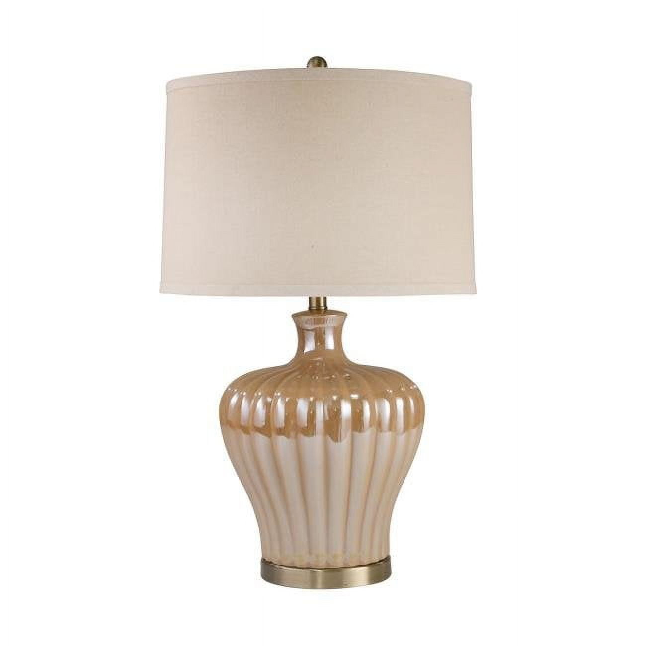 Sagebrook Home 50215 29 in. Ceramic Fluted Table Lamp, Gold