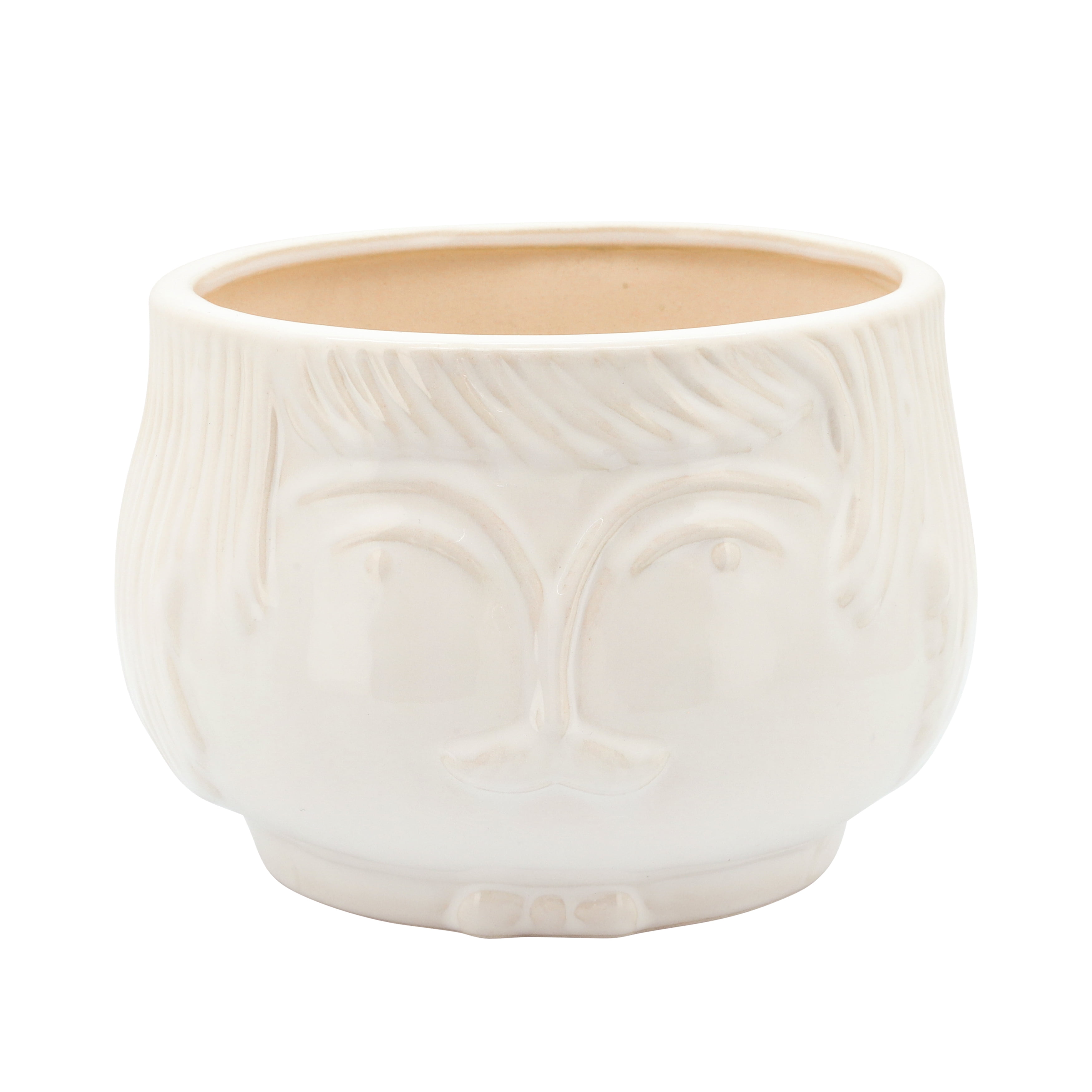 Sagebrook Home 7" Grandpa Planter, White