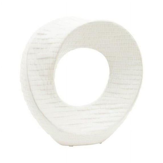 Decorative Home Decor Sculpture - Bathroom Accessory, Office and Room Decor Statement Piece - Modern Statue Accent for Living Room Decor, Bookself, Coffee Table or Artful Ornaments - 8" White