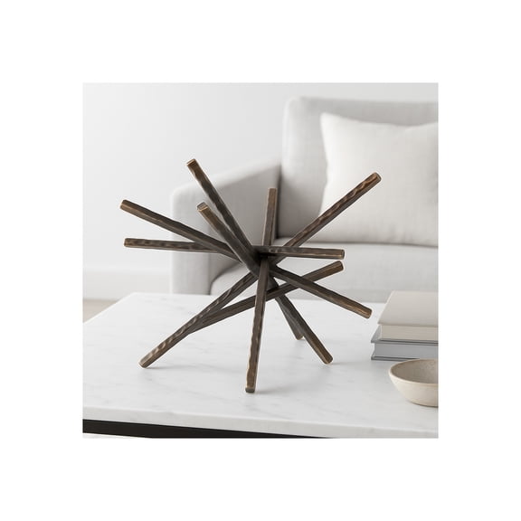 Abstract Decorative Bar Object for Home Decor - Modern Accent for Bathroom, Bedroom, Office Desk, and Living Room Decor - Sculptural Ornaments for Shelf and Coffee Table - 9", Black