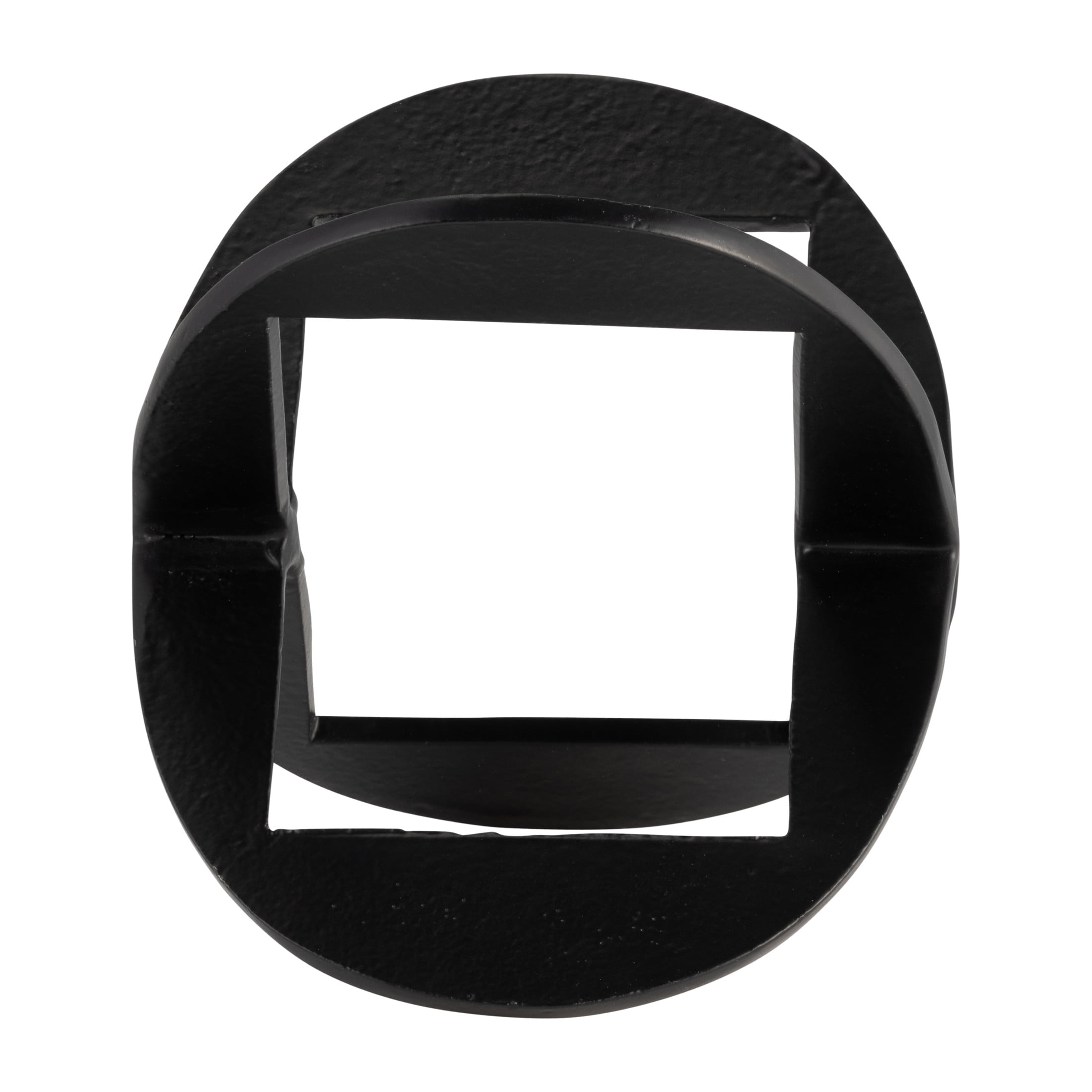 Black Aluminum Abstract Linked Orb Sculpture, 8"
