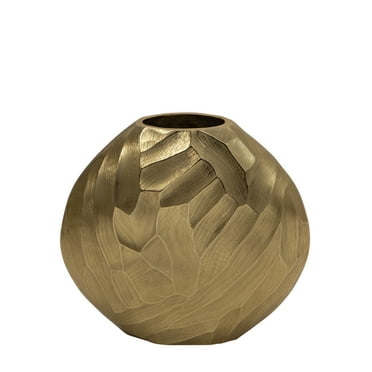 Sagebrook Home Aluminum 11"h Hammered Vase, Champagne