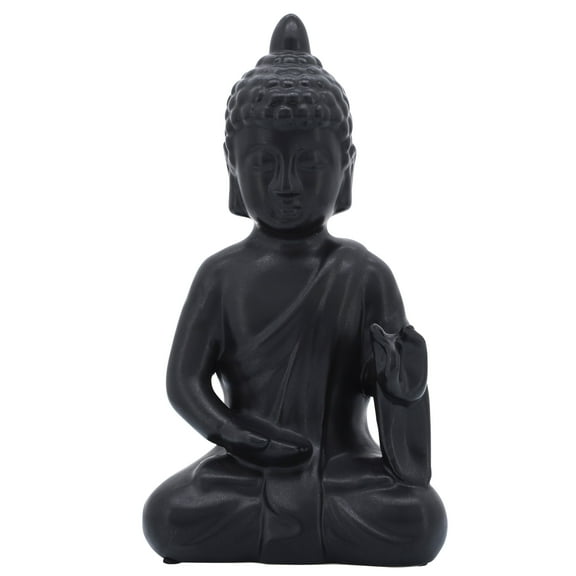Sagebrook Home Black Ceramic Seated Buddha