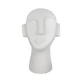 thumbnail image 1 of Sagebrook Home Cement Looking Up Face Sculpture in White – 12" Artistic Figurine for Modern Home Decor, Enhance Your Space with Unique Design and Serenity, 1 of 9