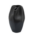 thumbnail image 1 of Abstract Sculptural Vase for Living Room Decor - Ceramic Flower Vase for Home, Entryway Table, or Office Display - Modern House Accent for Bedroom Nightstand and Bathroom - 10", Black, 1 of 10