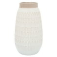 thumbnail image 1 of Sagebrook Home Ceramic 12"h Carved Vase, Beige, 1 of 4
