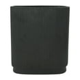 thumbnail image 1 of Sagebrook Home Ceramic 12"h Ridged Vase, Black, 1 of 2