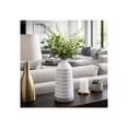 thumbnail image 1 of Bottle Aztec Vase for Living Room Decor - Ceramic Stoneware Flower Vase with Boho Pattern for Home, Bedroom, Table, or Office Decor - Accent Display for Kitchen Counter and Mantel - 18", Gray, 1 of 10