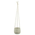 thumbnail image 1 of Sagebrook Home Ceramic 6" Hanging Planter, Green, Round, Ceramic, Contemporary, 6"H, Line, 1 of 8