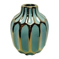 thumbnail image 1 of Sagebrook Home Ceramic 8"h Decorative Vase, Green/gold, 1 of 2