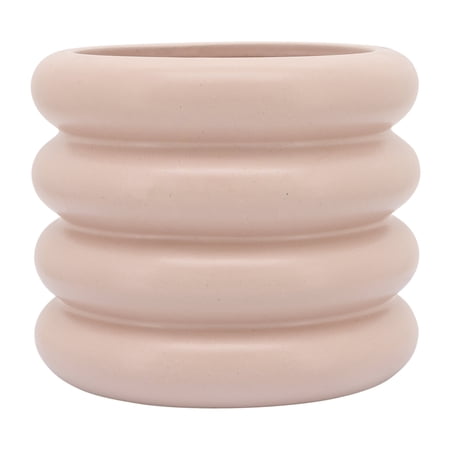 Sagebrook Home Ceramic 9" Bibendum Planter, Dusty Rose