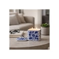 thumbnail image 1 of Small Chinoiserie Scented Candle with Lid for Men and Women - Decorative Ceramic Pillar Candle for Indoor and Outdoor Areas - Votive Style for Living Room, Bedroom, and Bathroom - 6", Blue & White, 1 of 12