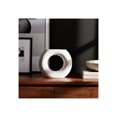 thumbnail image 1 of Donut Vase for Living Room Decor - Modern Ceramic Flower Vase for Home, Bedroom, Office, and Table Styling - Accent Display for Kitchen Counter, Console, and Mantel Decor - 5", White, 1 of 12