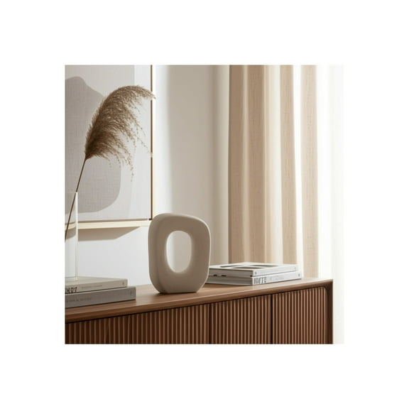 Modern Decorative Object - Ceramic & Ceramic - Contemporary Design - Home & Office Decor - 10" White