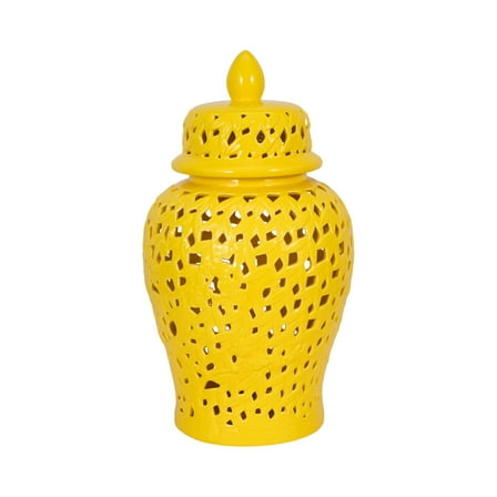 Sagebrook Home Ceramic Exquisite Jar - Elegant Home Decor Accent, Perfect for Any Room