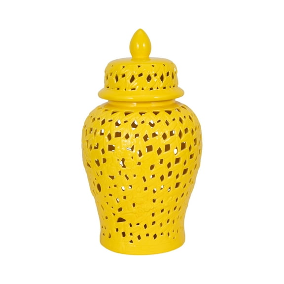 Sagebrook Home Ceramic Exquisite Jar - Elegant Home Decor Accent, Perfect for Any Room