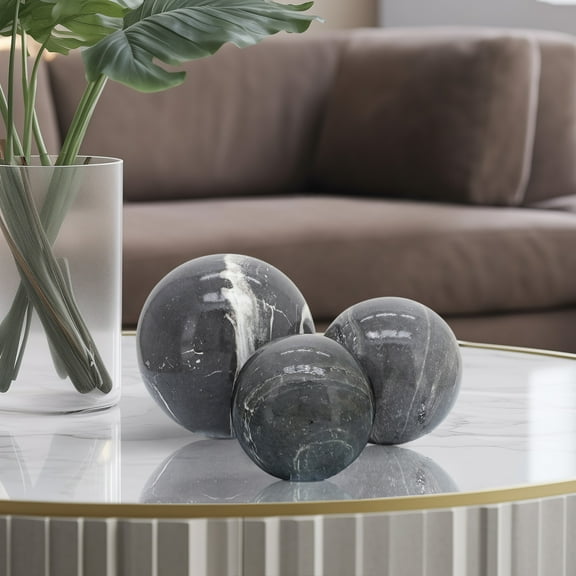 Sagebrook Home Ceramic Orbs Set - Elegant Home Decor Accents