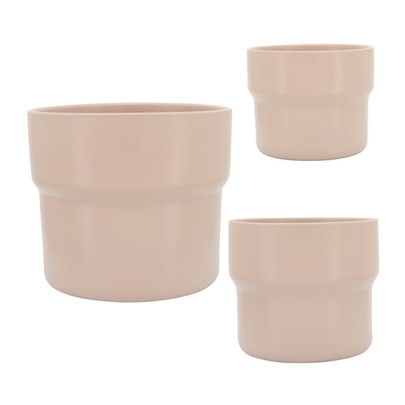 Home Decor Planters and Flower Pots - Designed to Hold Indoor Plants, Outdoor Plants, and Ceramic Plant Pots - A Modern Plant Stand that Enhances Your Garden, Patio, Room Decor - 9", 7", 6", Pink