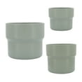 thumbnail image 1 of Sagebrook Home Ceramic Set Of 3 7/9/10"D Mushroom Planters, Green, 1 of 8