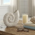 thumbnail image 1 of Decorative Woven Seashell Sculpture Statue - Home Decor Ornament for Bathroom, Office, Room, and Living Room Decor - Perfect Decorations for Shelf and Coffee Table Decor Accent - 7", White, 1 of 16