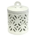 thumbnail image 1 of Sagebrook Home White Carved Ceramic Jar 11635, 1 of 3