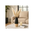 thumbnail image 1 of Ceramic Two-Tone Vase for Home and Living Room Decor - Decorative Flower Vase for Room, Bedroom, or Office Display - Contemporary House Accent and Table Decor Styling - 17", Brown & Black, 1 of 12