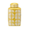 thumbnail image 1 of Sagebrook Home Chic Geometric Jar – Elegant Ceramic Container for Home, 1 of 7