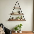 thumbnail image 1 of Sagebrook Home Chic Metal and MDF Wall Storage Shelf - Elegant Triangle Design for Modern Home Decor, Perfect for Stylish Organization, 1 of 7
