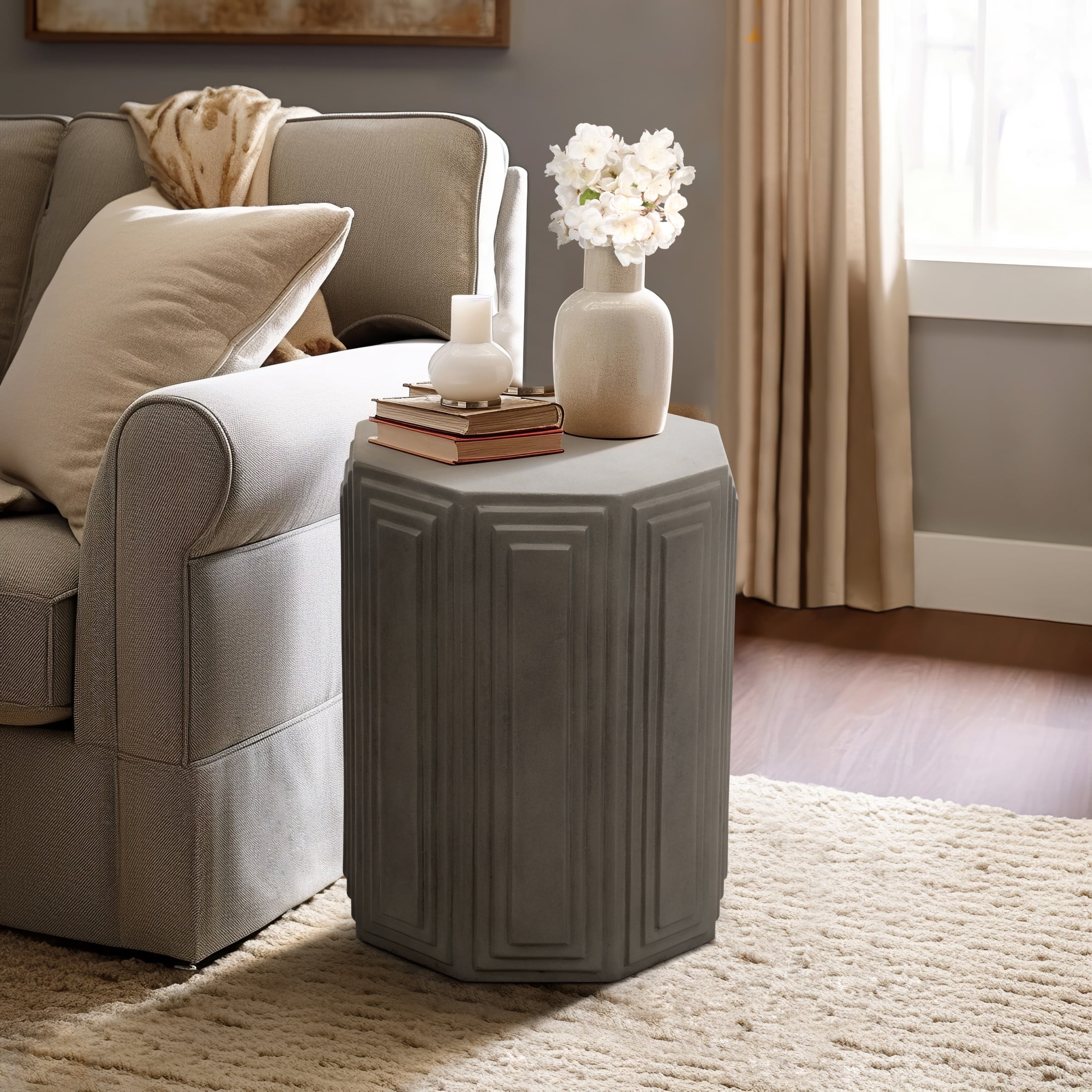 Illustration of Geometric Accent Table Decor