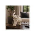 thumbnail image 1 of Modern Resin Elephant Figurine for Home Decor - Decorative Object for Bathroom, Living Room, and Shelf Accent - Ornaments for Office, Entryway Display, or Coffee Table Decor - 8", White, 1 of 15