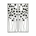 thumbnail image 1 of Sagebrook Home Dainty Flowers Metal Wall Decor Set of 2, 36-Inch, Black and Gold Iron, Elegant Home Decor for Any Room, 1 of 7