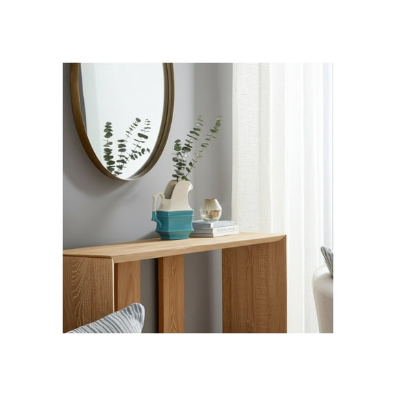 Ceramic Ceramic Vase - Modern Decorative Pitcher Style Flower Holder for Home, Office, Bedroom, or Living Room - Casual Home Accent Piece - 13" Blue & White