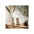 thumbnail image 1 of Stoneware Decorative Vase - Modern Sculptural Dolomite Flower Holder for Home & Office - Ivory 10", 1 of 11