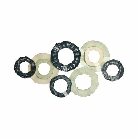 Sagebrook Home Elegance 39-Inch Iron Open Cut-Out Discs Metal Wall Decor, Multi-Color, Durable Iron Craftsmanship