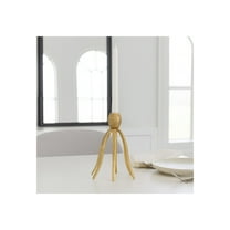 Metal Taper Candle Holder - Hammered Aluminum Coastal Decorative Stand for Home, Office, Bedroom, and Living Room - Elegant Modern Centerpiece for Tables and Shelves - 10" Gold