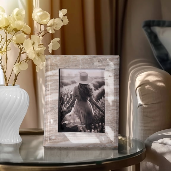 Sagebrook Home Elegant Marble Frame: Cherish Memories in Style