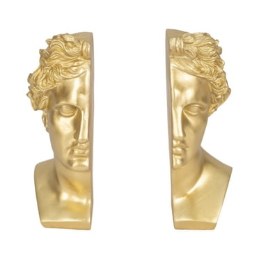 Sagebrook Home Elegantly Crafted Sculptural Bookends, Transformative Decor Piece, Set of 2, Adorn Your Library or Office in Style